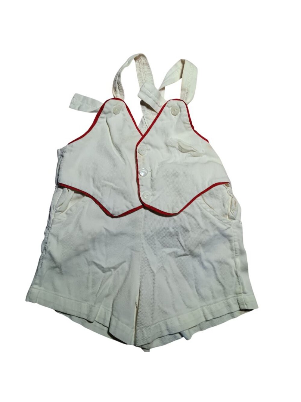 True Vintage 1950's Romper Shorts 6/12m 1t BOYS Cotton Playsuit Overall USA